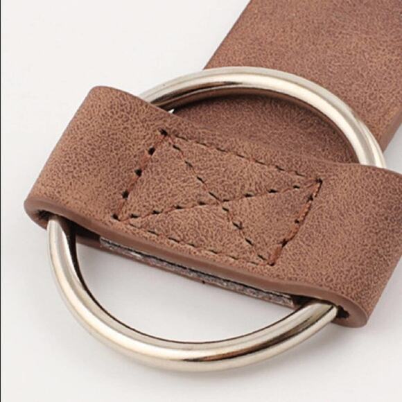 2/$30 NEW Faux Vegan Leather Belt in Brown Coffee Chocolate #AG/1 - Picture 8 of 10